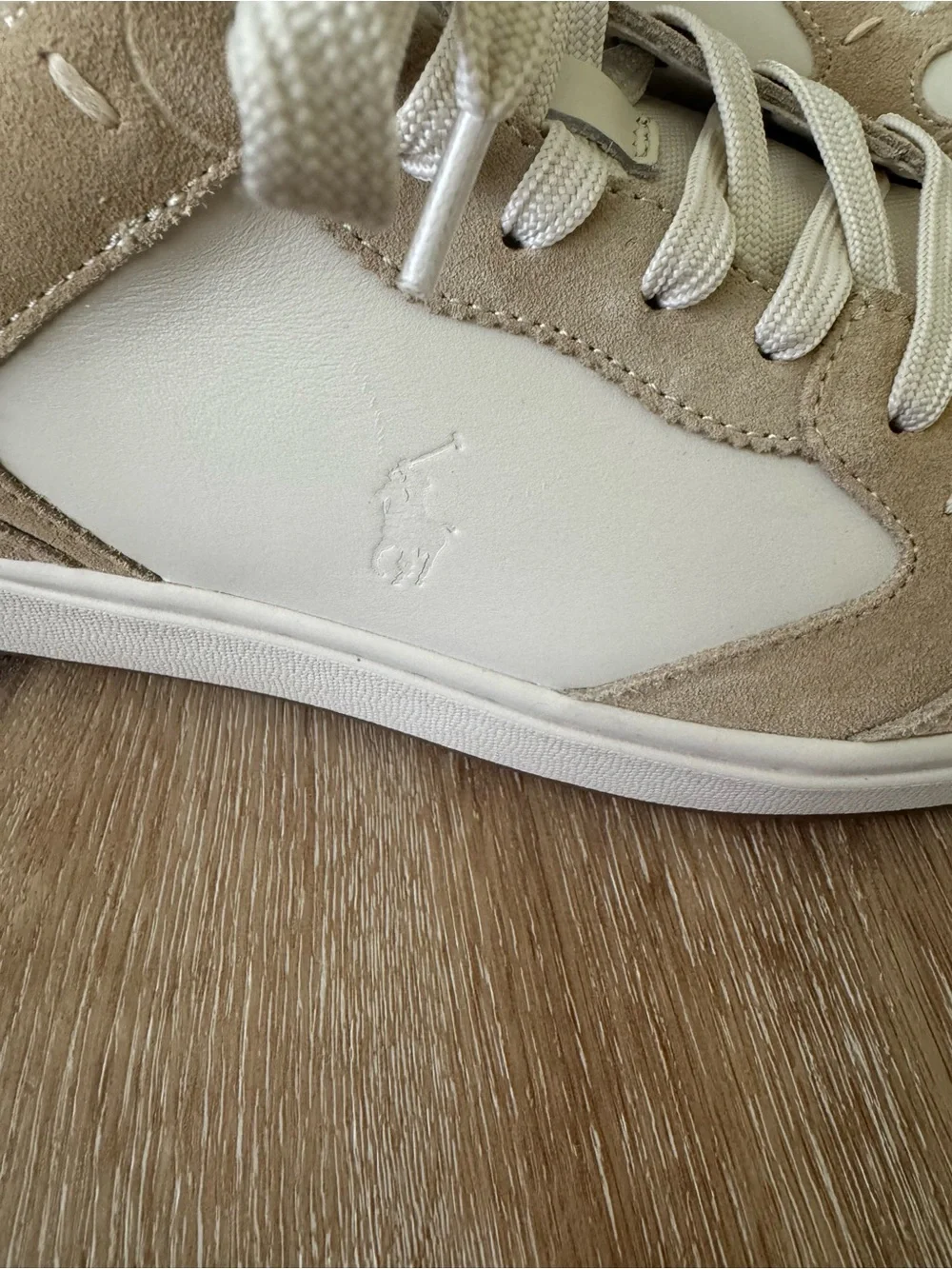 Polo by Ralph Lauren Beige and Cream Low-Top men’s Sneakers size 12